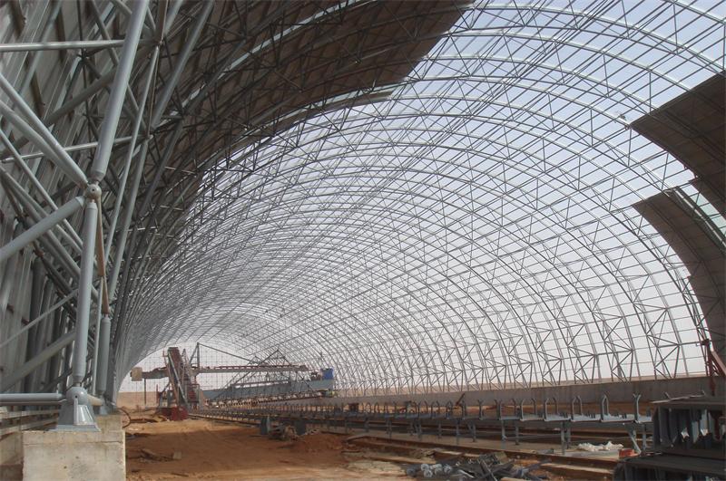Sheel space frame for cement industry,Saudi Arabia